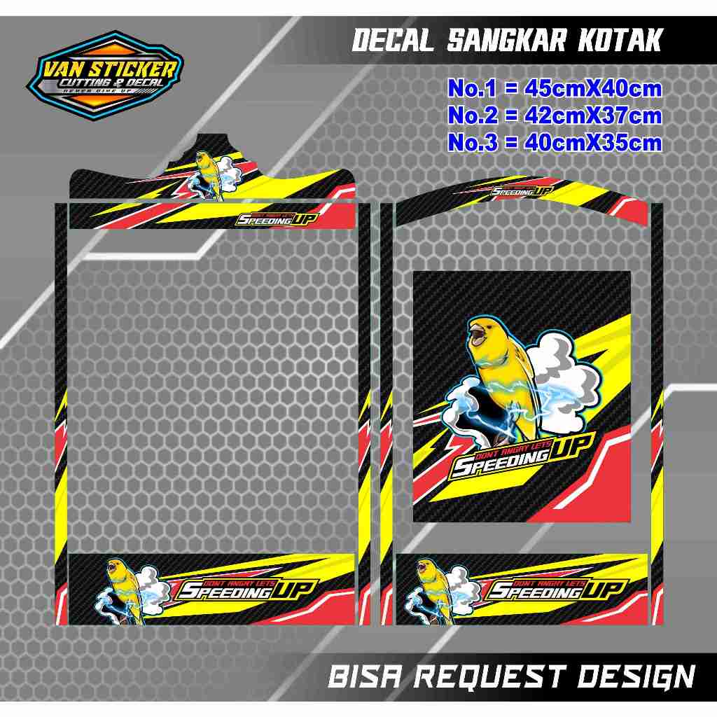 decal sangkar speed kenari
