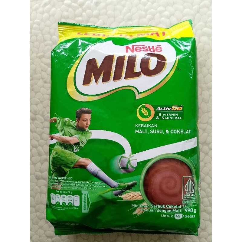 

Nestle Milo Activ Go kemasan jumbo 1kg Milo Activ-Go 990gr