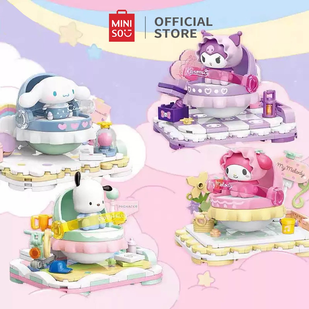 Miniso x Sanrio Charaters  Shaky Bed Series Building Blocks Cinnamoroll/Kuromi/Melody