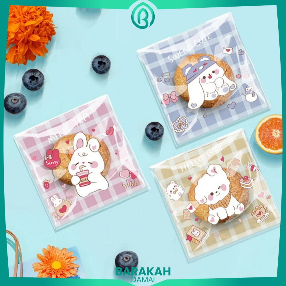

Pembungkus Coockies 10x10cm 7x7cm Bunny Isi 100pcs / Plastik Bungkus Permen Souvenir / Goddie Bag Plastik Hampers Karakter Barakah Damai C1086