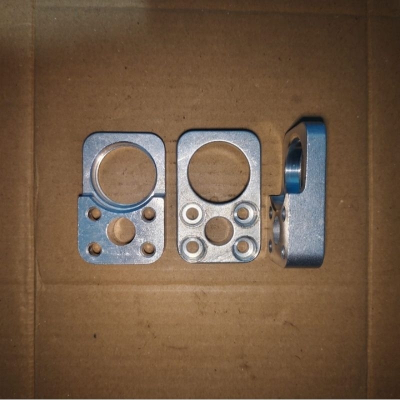 Dudukan steping buat bearing diameter luar 37mm aluminium, untuk mesin Bordir komputer