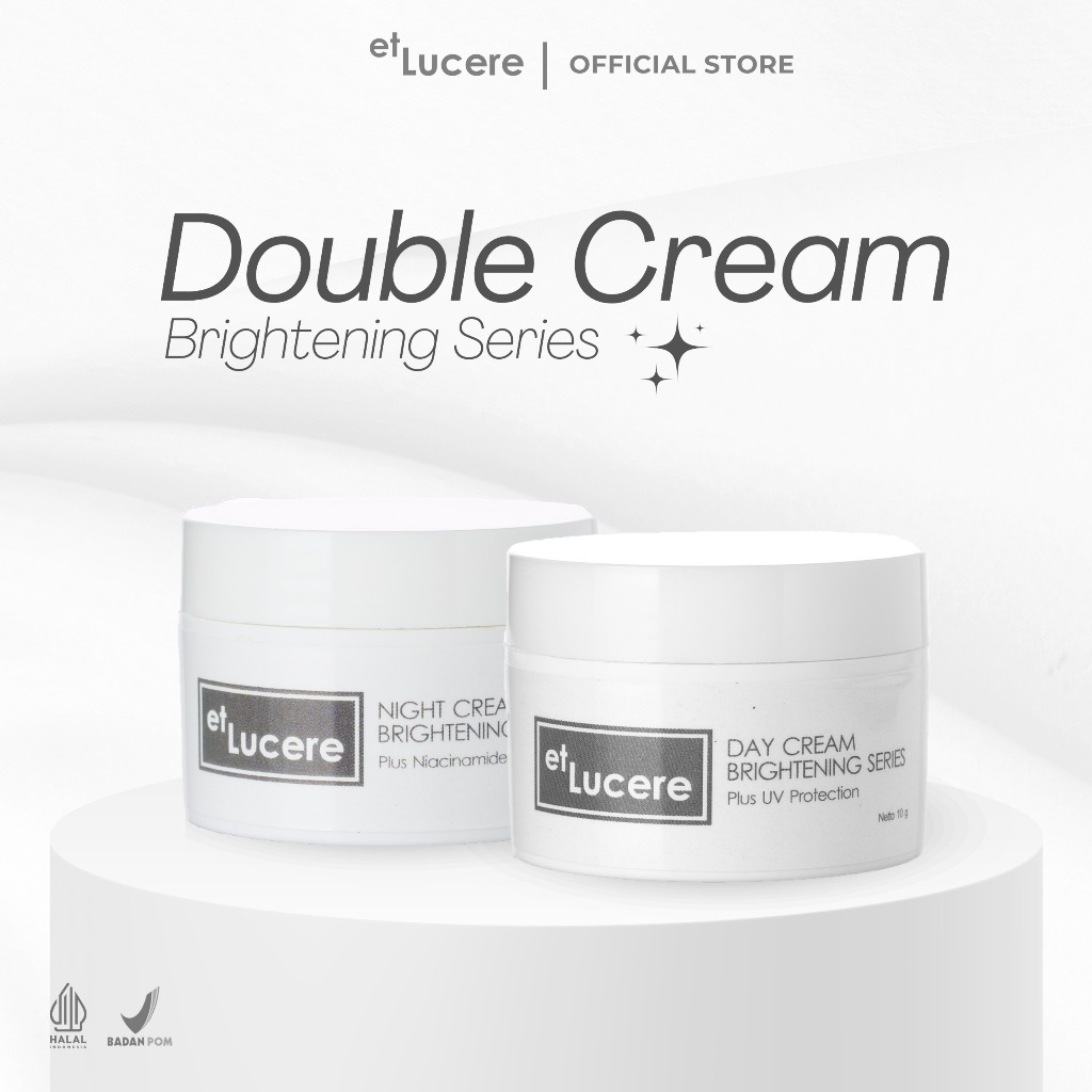 etLucere Brightening Series Bundle – Paket Day Cream & Night Cream – Mencerahkan & Merawat Kulit Sep