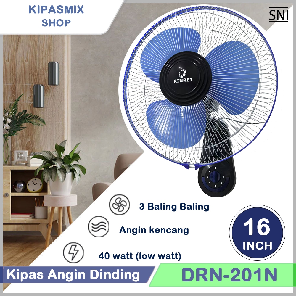 COD Rinrei Kipas Angin Dinding 12 Inch Tempel 12Inc Meja 2 In 112Inc RINREI SNI dan WARNA RANDOM Inc