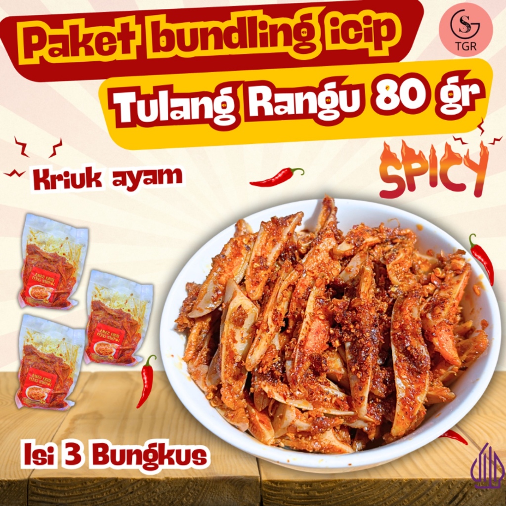 

PAKET BUNDLING ICIP TRAVELING TULANG RANGU CHILI OIL ISI 3 BUNGKUS UKURAN 80 GR