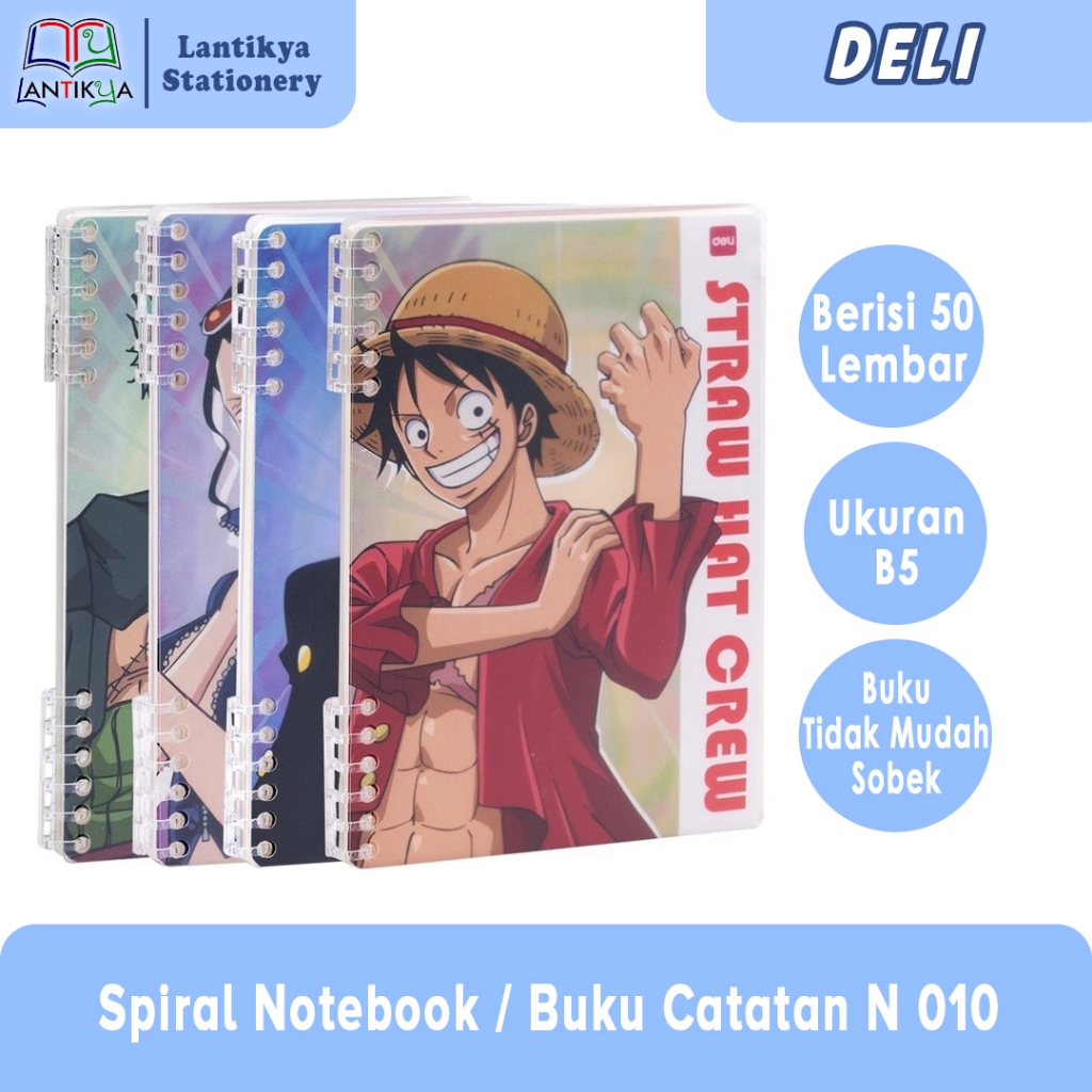 

Deli Notebook B5 N 010 DELI / Notebook One Piece Edition / Buku Catatan Karakter Anime