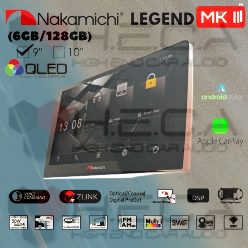 NAKAMICHI LEGEND MKIII 6/128 GB QLED 9” NA-3102i