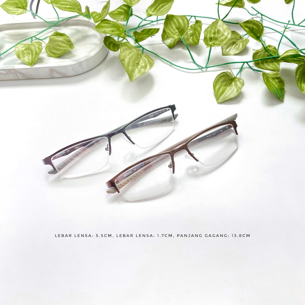 PAKET FRAME+LENSA MINUS | KACAMATA MINUS SILINDER PLUS OPTIK TERBARU KODE 8297