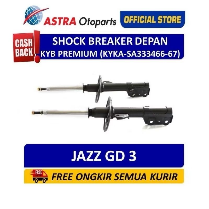 Shock Breaker Depan KYB Premium JAZZ (KYKA-SA333466-67)