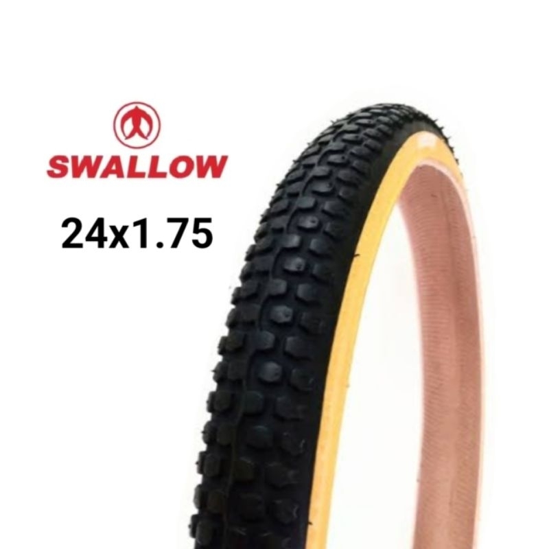 Ban Luar sepeda ukuran 24x1.75 SWALLOW KUNING HITAM - Ban luar sepeda 24 - Ban luar sepeda mini - Ba