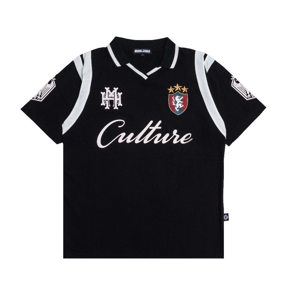 Middlehigh Rugby Shirt Klasik Culture Hitam