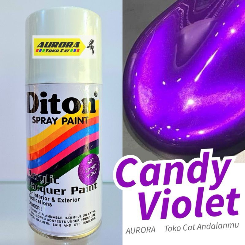 Pilok Candy Tone Violet 807 Ungu Candytone 300ml | Cat Semprot Sepeda Motor Mobil Purple Kenditon