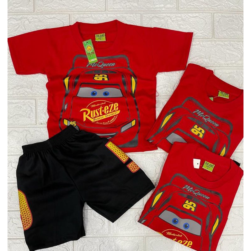 Setelan anak laki-laki motif mcqueen