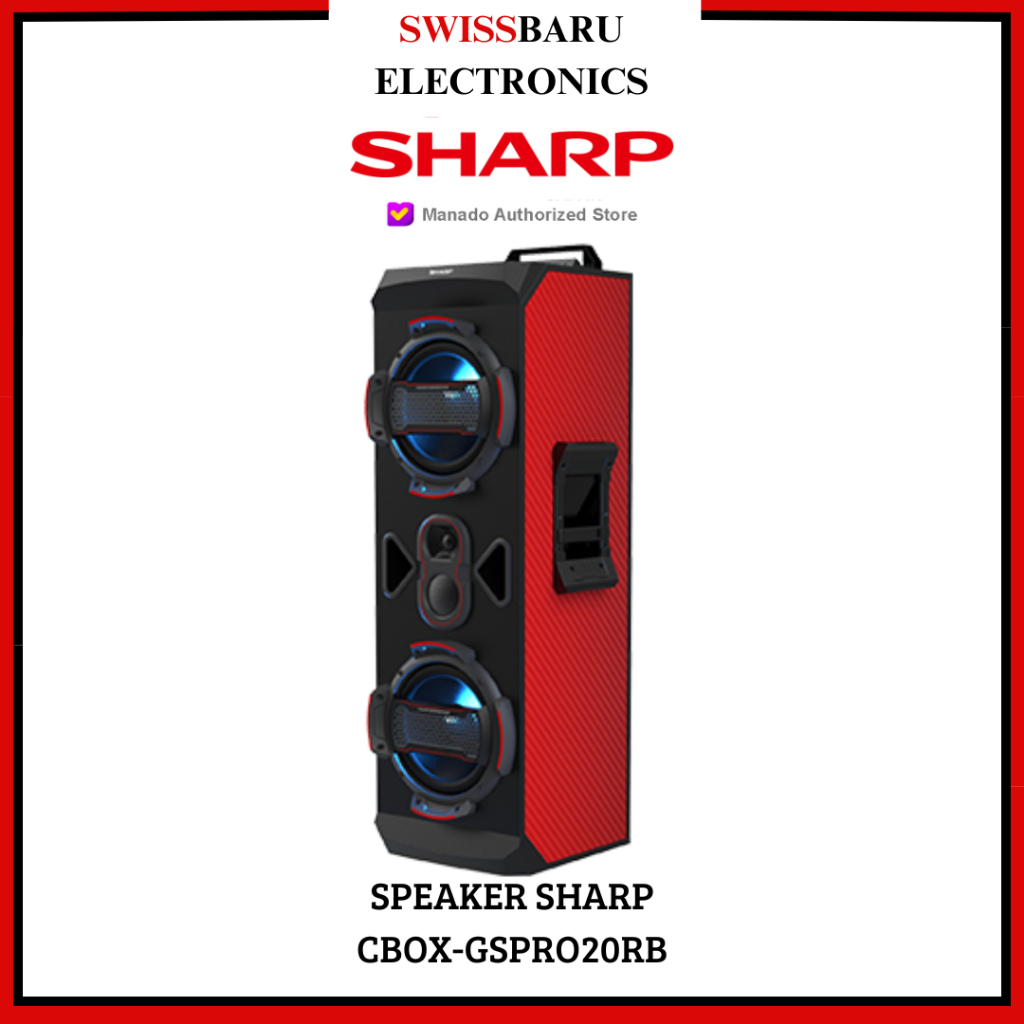 MANADO - SPEAKER SHARP CBOX.GSPRO8RB (UKURAN 8 INCH DOUBLE AKTIF)