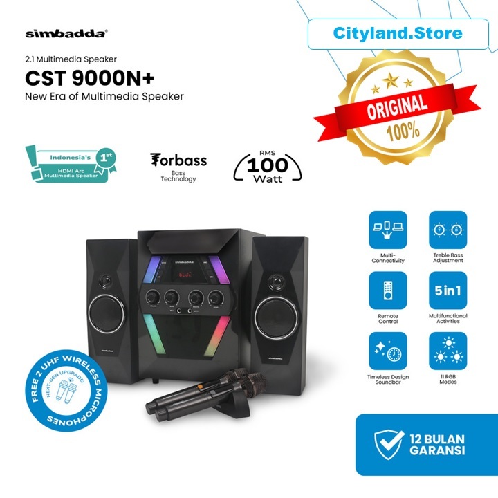Simbadda CST 9000N+ Subwoofer Mega Bass Karaoke