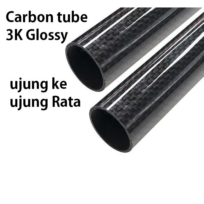 Pipa carbon 15mm x 13mm x 60cm Carbon fiber 3K pipa karbon holo glosi