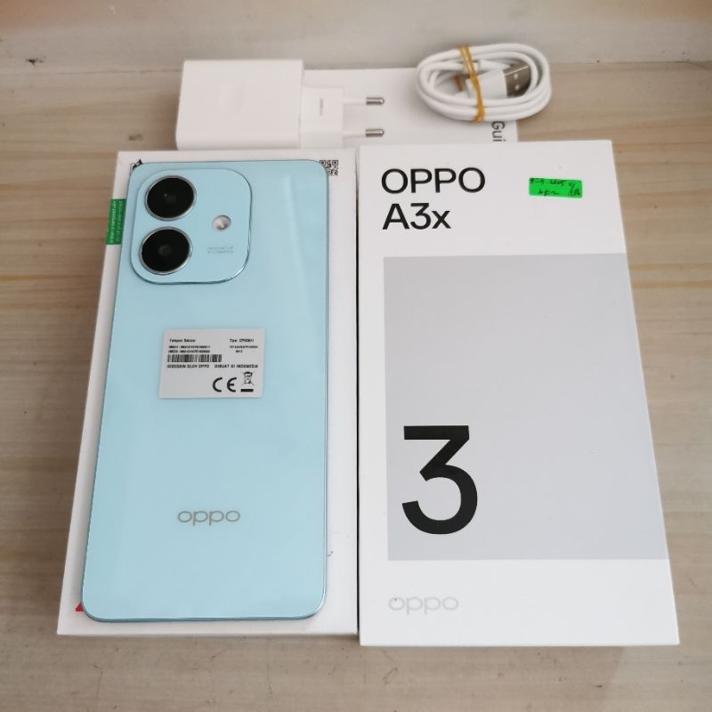 Oppo A3x ram 4GB 128GB Bekas - Garansi Resmi - second