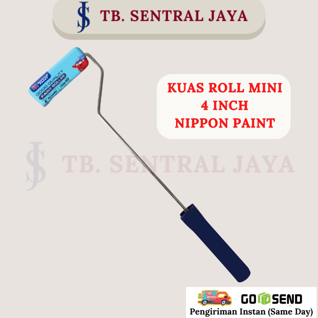 Kuas Roll Cat Tembok Mini/Kuas Roll Kecil/Kuas Roll Mini dengan Tongkat
