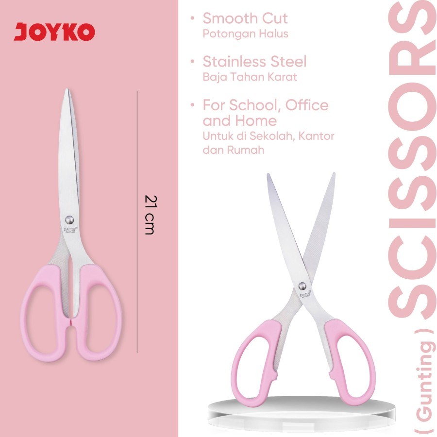 

Joyko SC-848 Gunting Besar / Pemotong / Large Scissors Warna Pastel Cantik