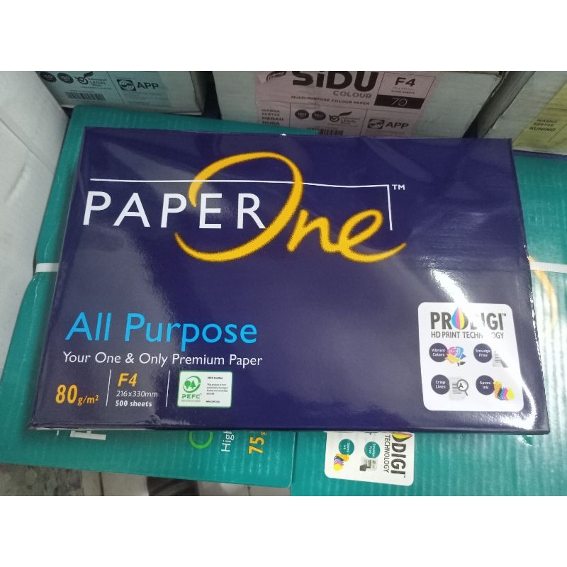 

PaperOne F4 80/85gr Kertas HVS Print/Fotocopy||Kertas HVS Putih