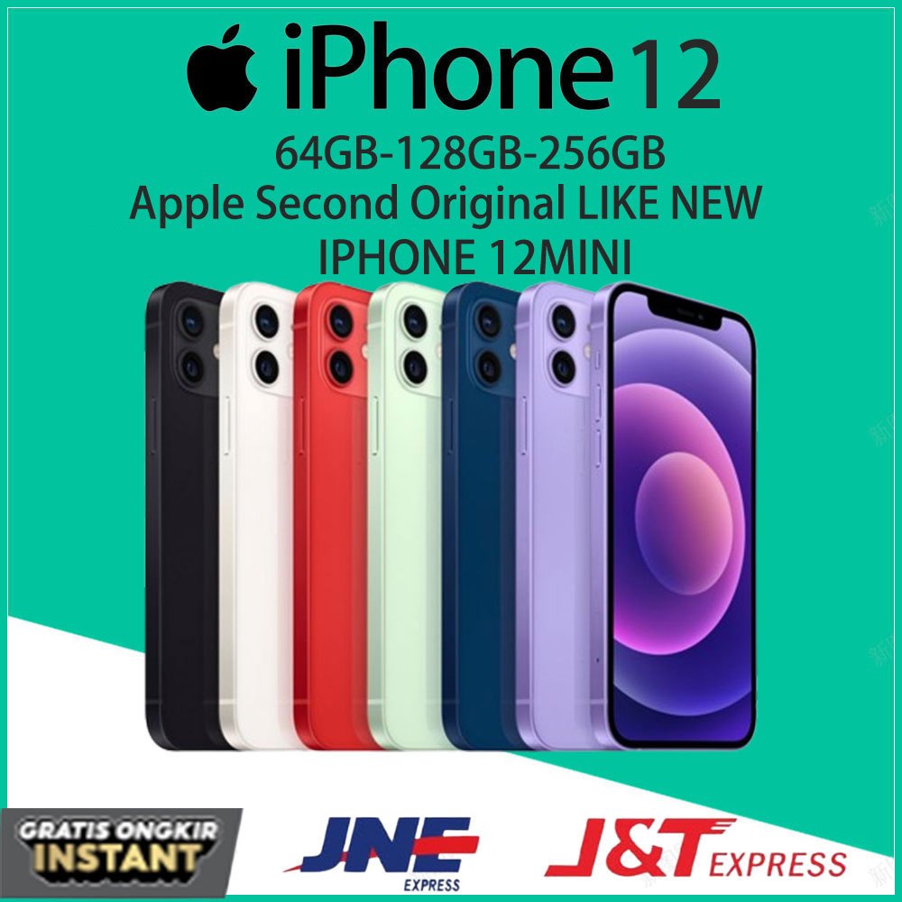 Apple iPhone 12 / 12mini  128GB 64GB ORIGINAL FULLSET MULUS SECOND GOOD CONDITIONS