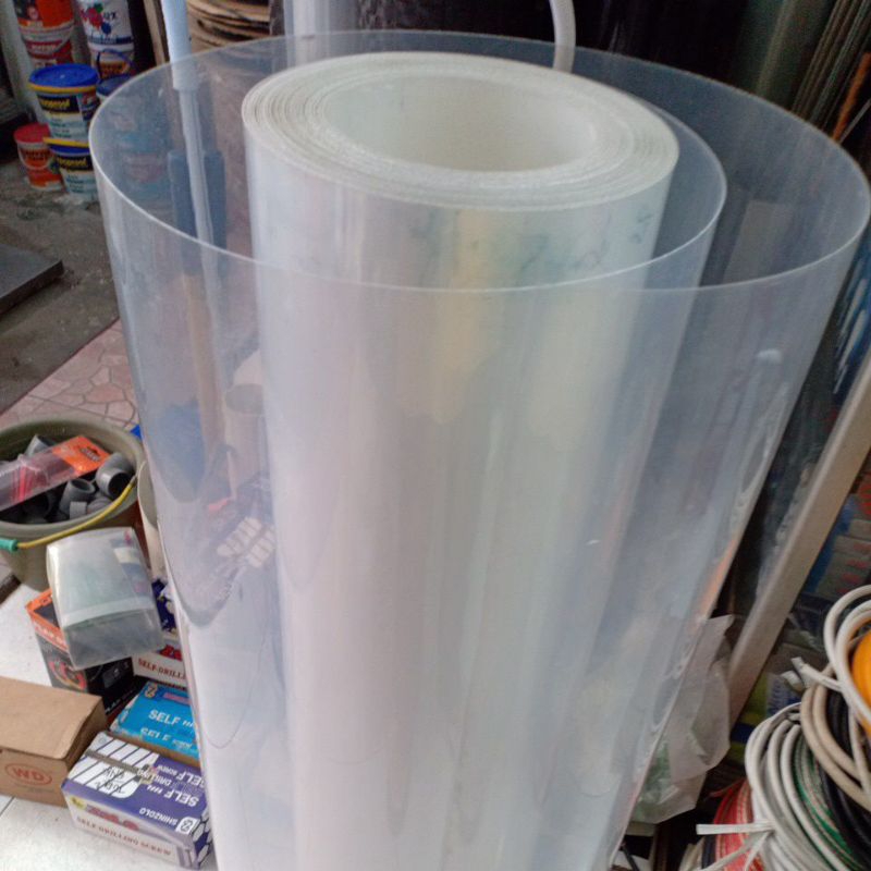 Plat PVC bening tebal 0,6mm lebar 100cm (per meter)