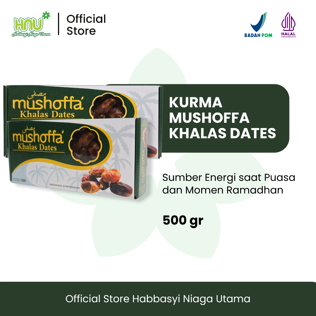 

HABBASYI NIAGA UTAMA - Kurma Khalas Mushoffa Khalas Dates 500 Gram HNU