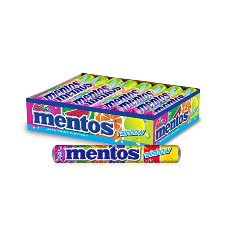 

Mentos Chewy Dragees Roll Rainbow Box (14×29gr.)