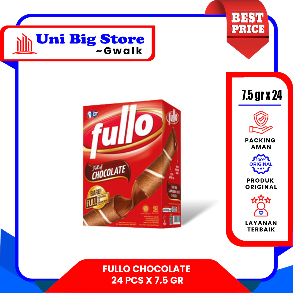 

WAFER STICK FULLO FULL CHOCOLATE BOX - (24 pcs x 7.5 gr)
