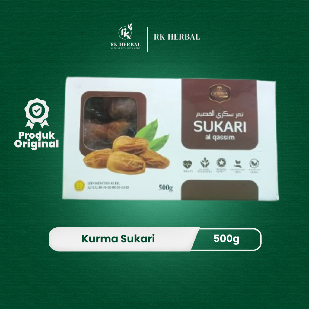 

QOSWA - Kurma Sukari Sukkari Sukari Al Qossim Premium Dates - Kurma Basah Original Fresh 500gr