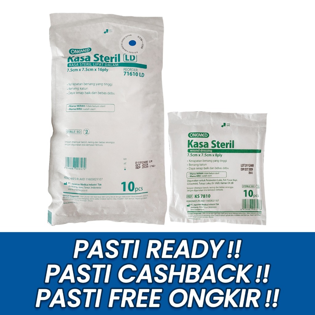 KASA STERIL 71610 ONEMED 7.5x7.5cm 16 PLY 10 PCS