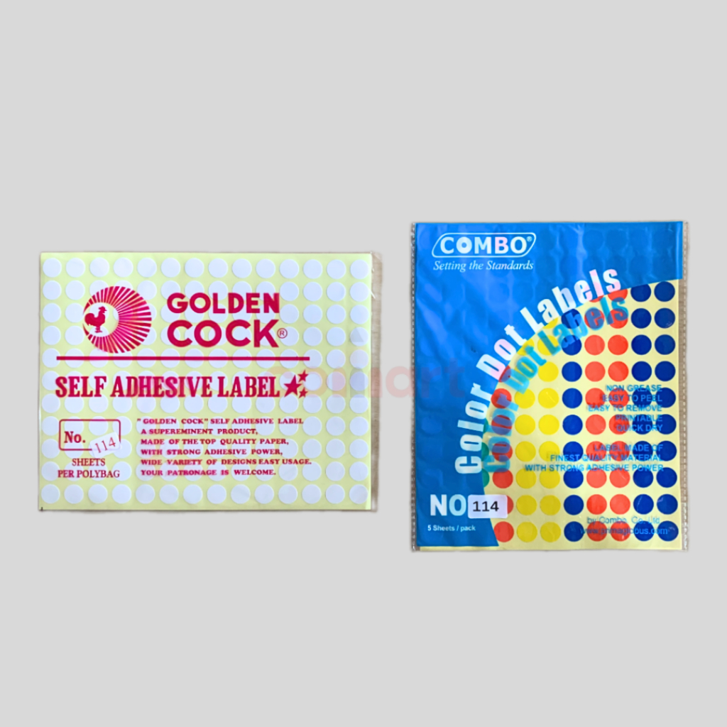 

Label Golden Cock No. 114 - Self Adhesive Label 114 - Sticker Bulat 13mm - Sticker Botol Oil YLEO