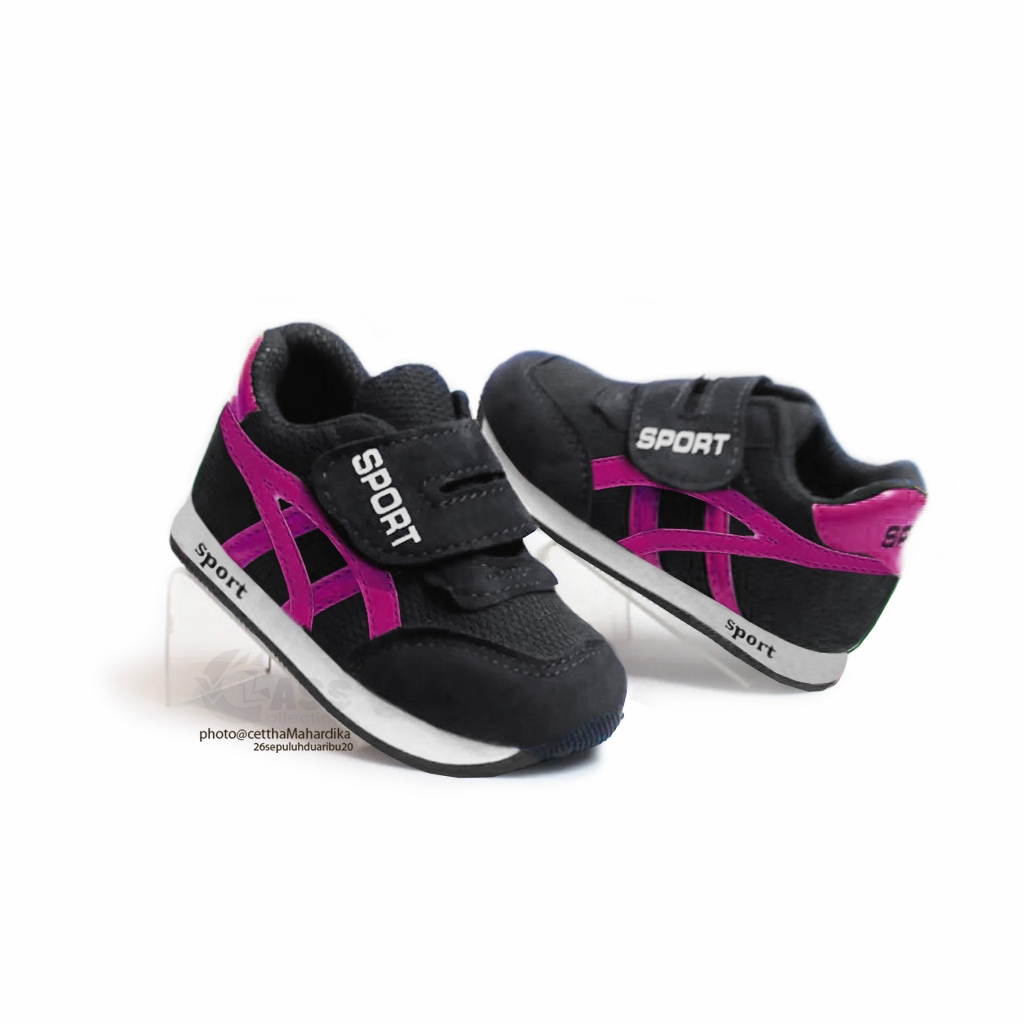 TOMKINS Sepatu Anak Perempuan Strays - Black Pink