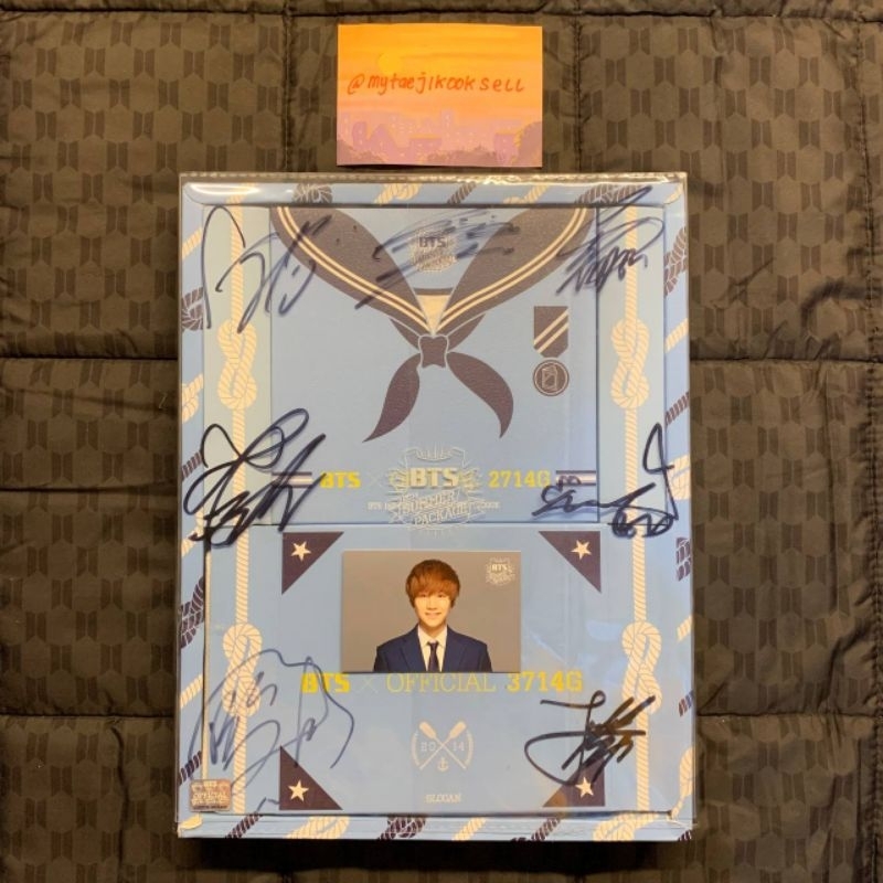 BTS SIGNED SUMMER PACKAGE 2014 SUMPACK PC RM PHOTOCARD NAMJOON TANDA TANGAN RARE 14 MEMORIES CD DVD 