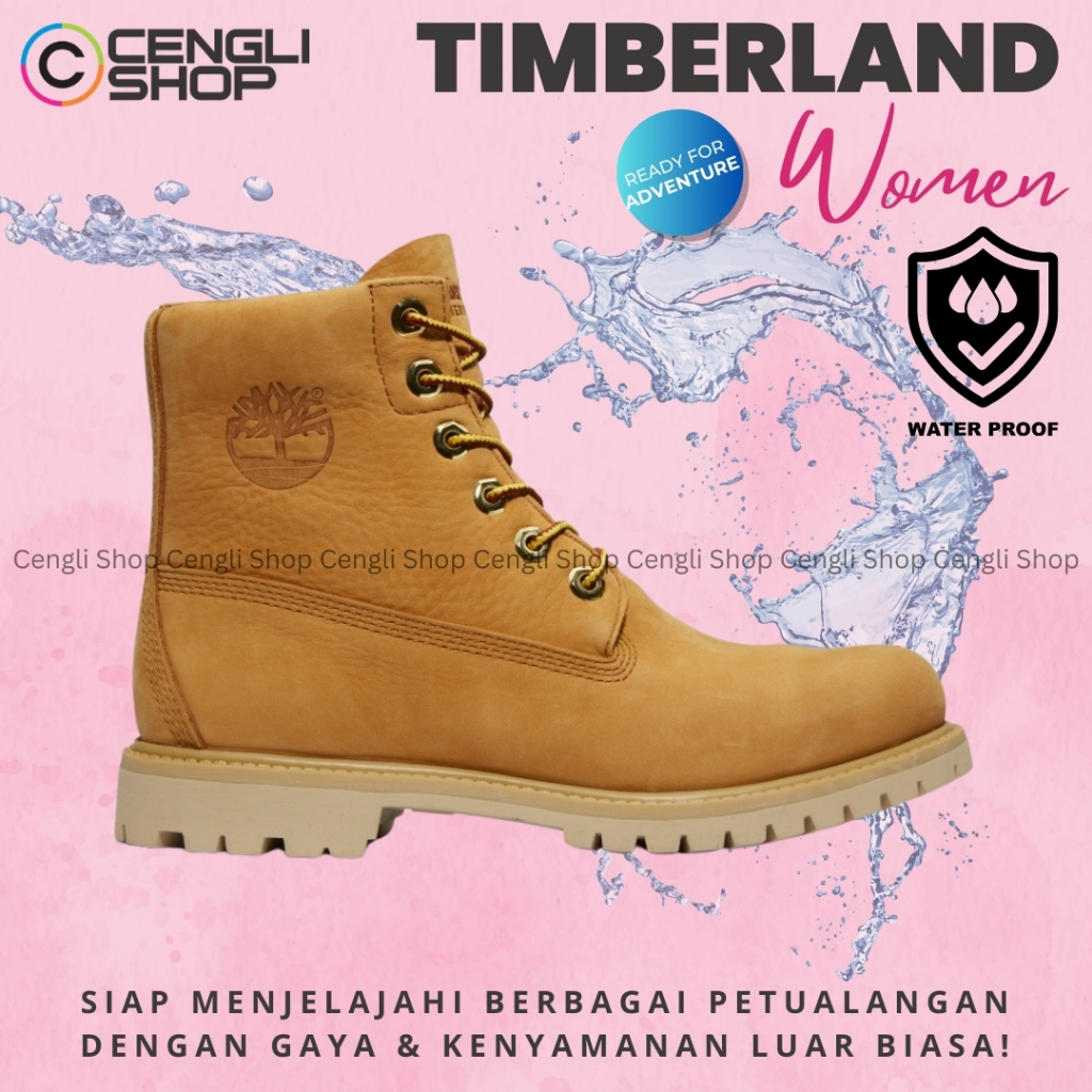 SEPATU TIMBERLAND BOOT WANITA ORIGINAL BOOTS KULIT ASLI ORI WATERPROOF TERBARU TW29