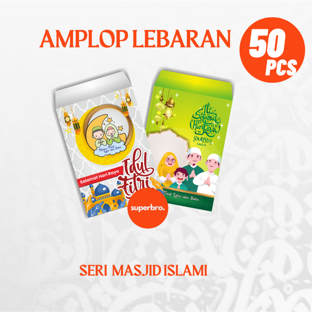

PROMO 50 PCS AMPLOP LEBARAN 2025 MURAH MOTIF MASJID LUCU VIRAL