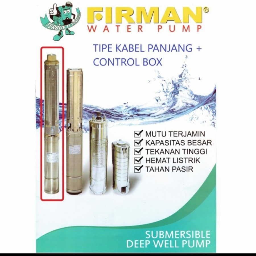 POMPA SATELIT FIRMAN 3FRM 2.5/24 1HP + KABEL 60M SUBMERSIBLE PUMP 3"