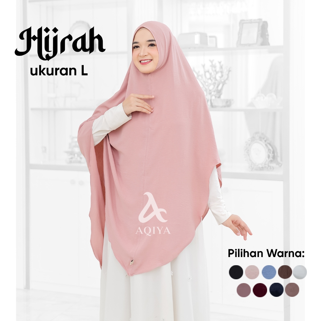 AQIYA HIJRAH - khimar hijab kerudung syari premium bergo panjang jumbo syari terbaru kekinian