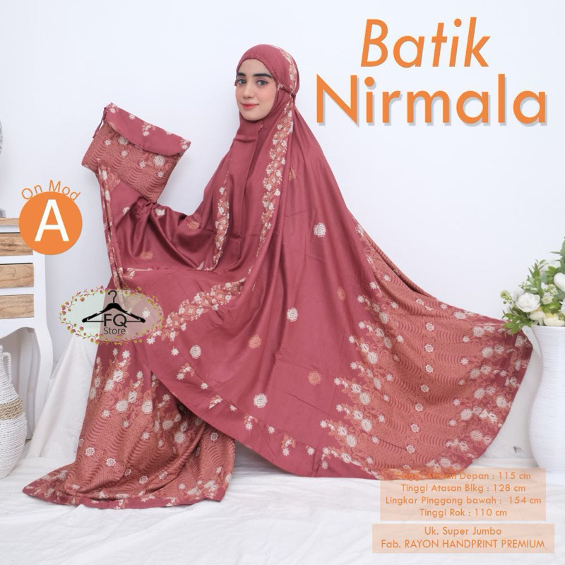 NIRMALA - MUKENA Dewasa Motif Batik Nirmala Premium Quality