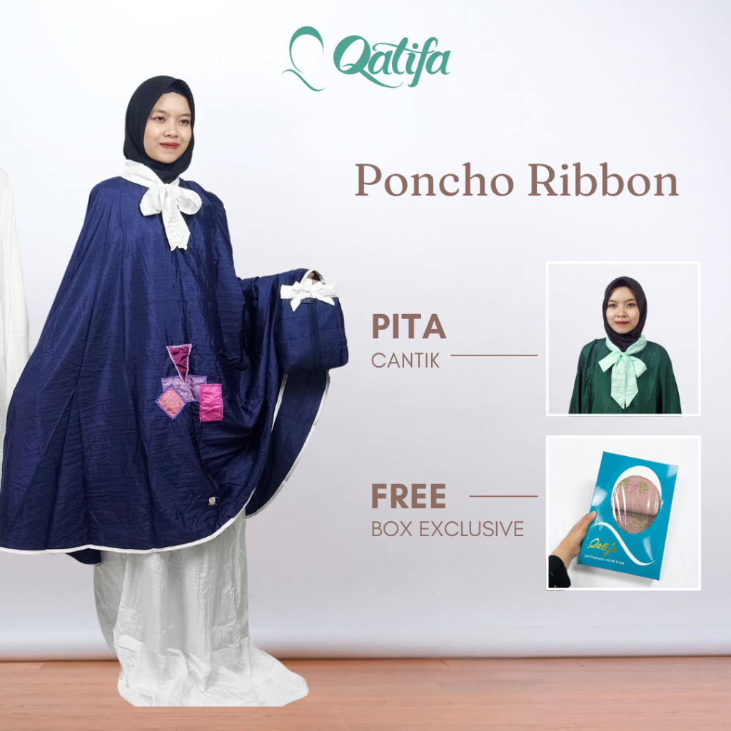 Mukena Parasut Pita Premium Motif Ponco Traveling Pita Ribbon Vol 1 by Rumah Qatifa