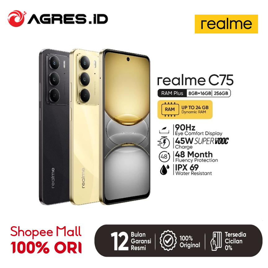 REALME C75 8GB 128GB 256GB BLACK STORM LIGHTNING GOLD GARANSI RESMI INDONESIA