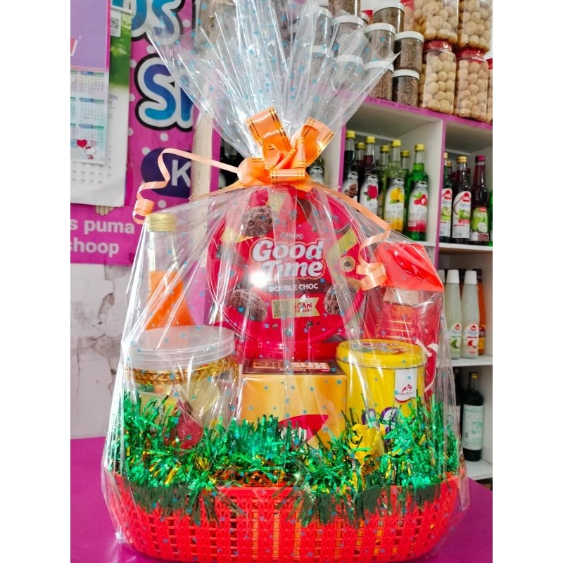 

parcel lebaran makanan sembako, parcel toples - gift snack