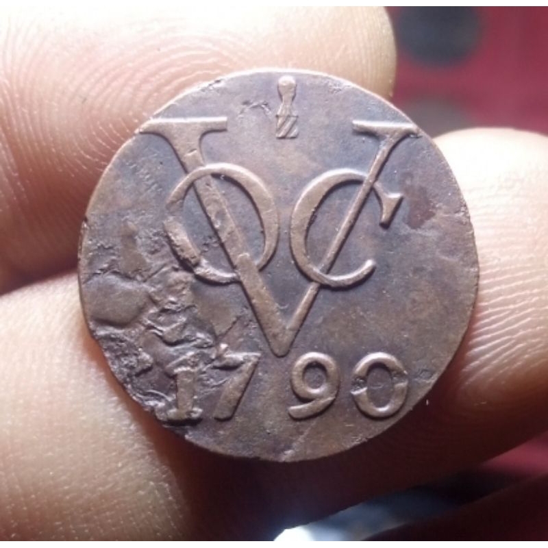 Koin VOC 1 Duit Utrecht 1790 (child)