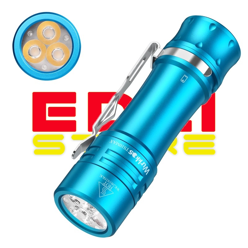 Senter Wurkkos TS10 MAX, LED 3X 519A, 2500 Lumens, Anduril 2