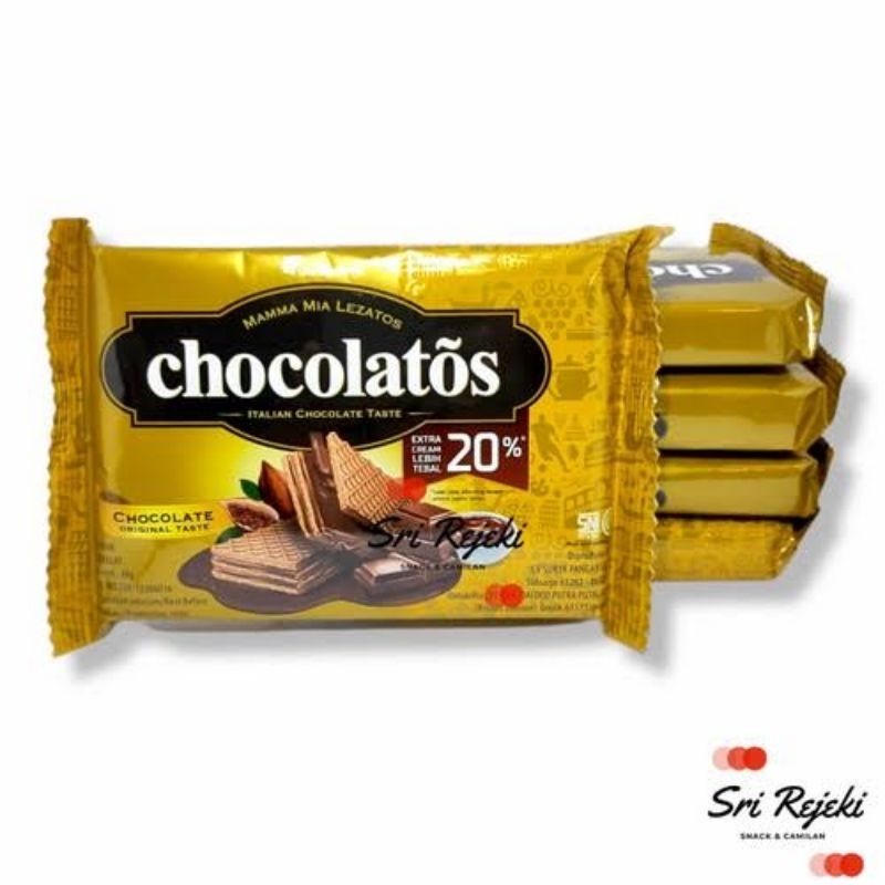 

CHOCOLATOS WAFER CREAM 1 PACK ISI 10 PCS X 20 GRAM