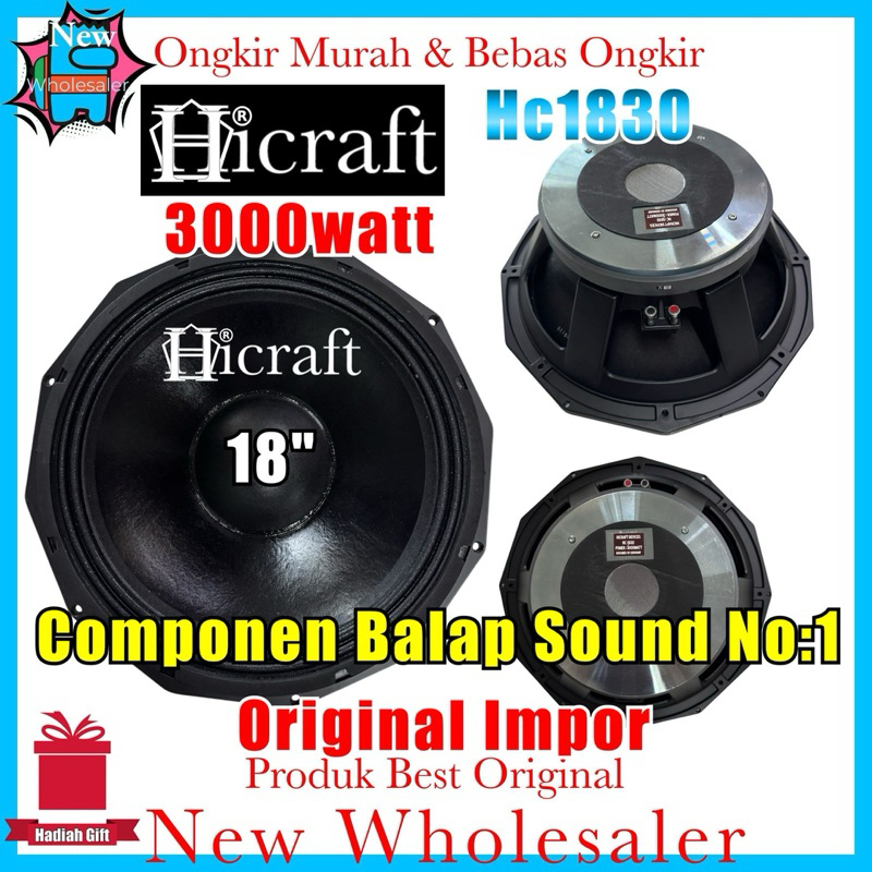Speaker Sound balap 18 inch Hicraft Hc1830 3000watt original resmi impor luar germani