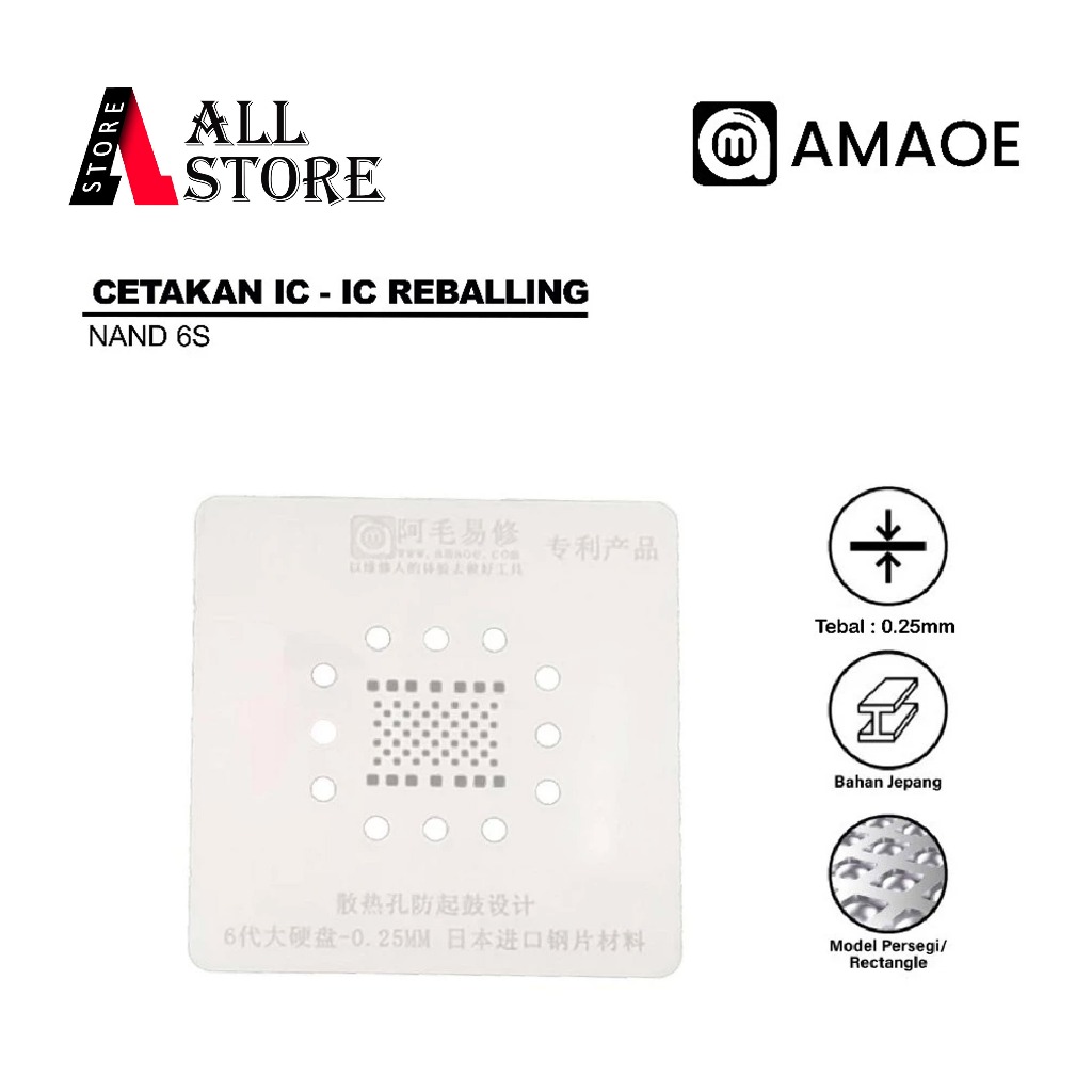 CETAKAN IC BGA AMAOE IPHONE NAND 6S - 0.25MM