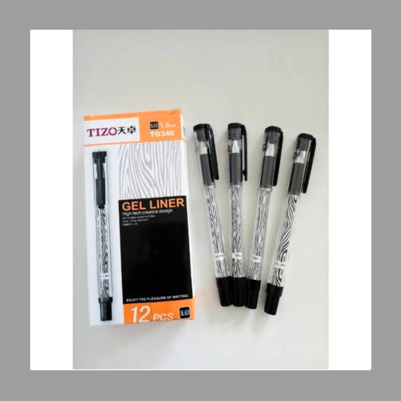 

Pena Tizo Hitam / Pulpen Gel TIZO TG-340 1.0MM / Pena Gel