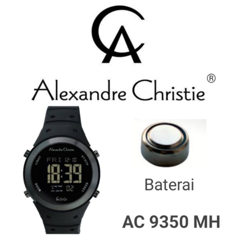 Baterai Jam Tangan Alexandre Christie Pria Digital AC 9350 MH Original