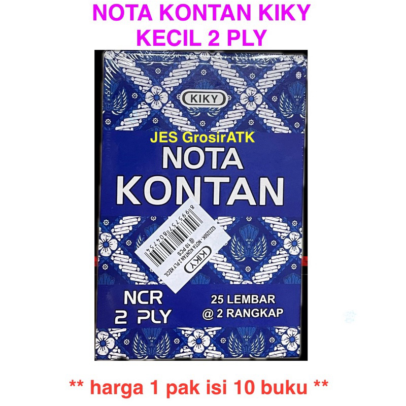 

Buku Nota Kontan KIKY Kecil 2 Ply / Nota KIKY Kecil 2 Rangkap (Harga 1 Pak)