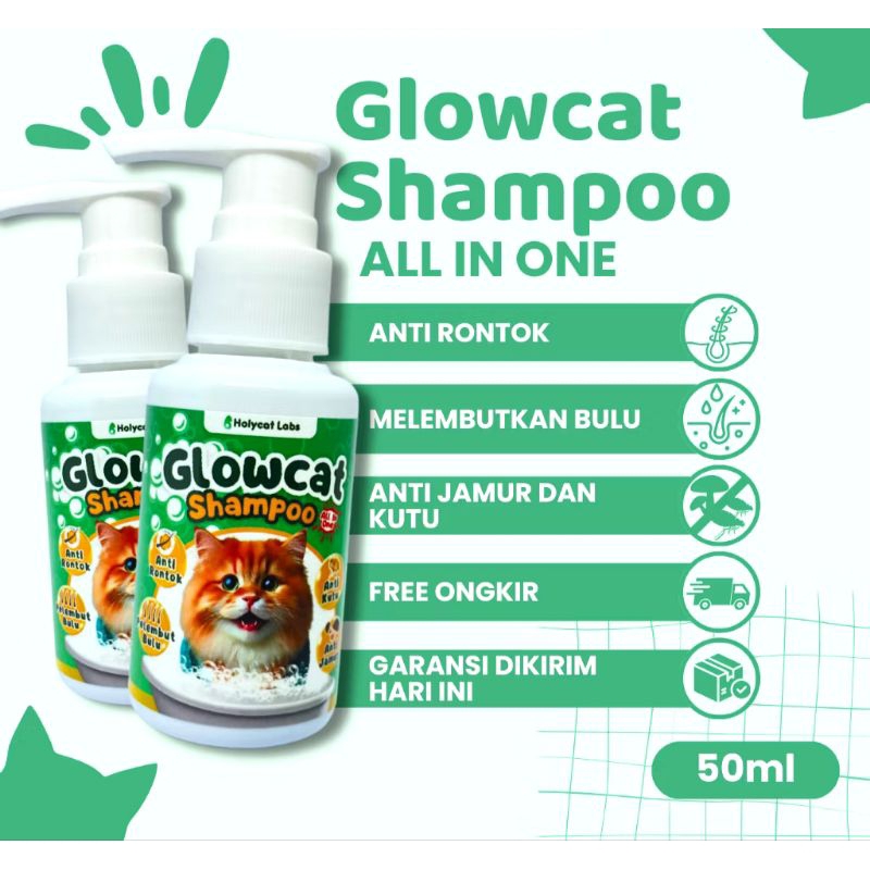 GLOWCAT SHAMPOO ALL IN ONE SHAMPOO KUCING